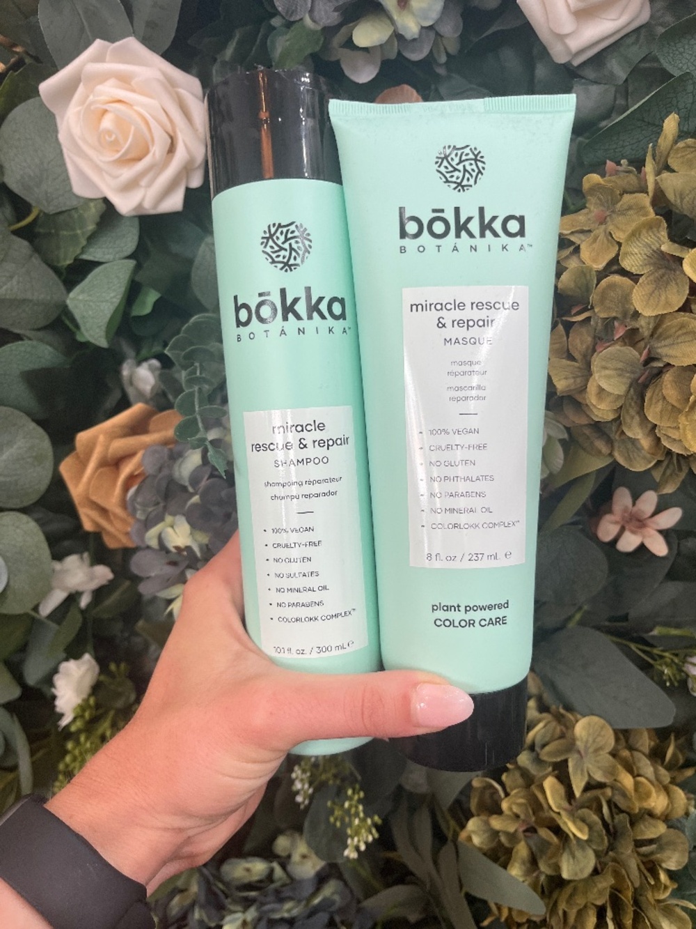 Bokka repair shampoo and masque set